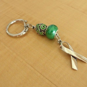 Green Awareness Keychain Cerebral Palsy, Glaucoma, Kidney Disease, Liver Cancer & More image 2