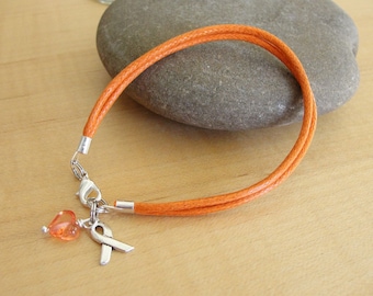 Chronic Obstructive Pulmonary Disease - COPD Orange Cotton Awareness Bracelet