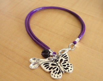 Lupus Purple Awareness Bracelet (Cotton/Polyester) - with Spoons