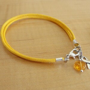 Gold Awareness Bracelet Cotton Pediatric Cancer, Rhabdomyosarcoma, Neuroblastoma & More image 2