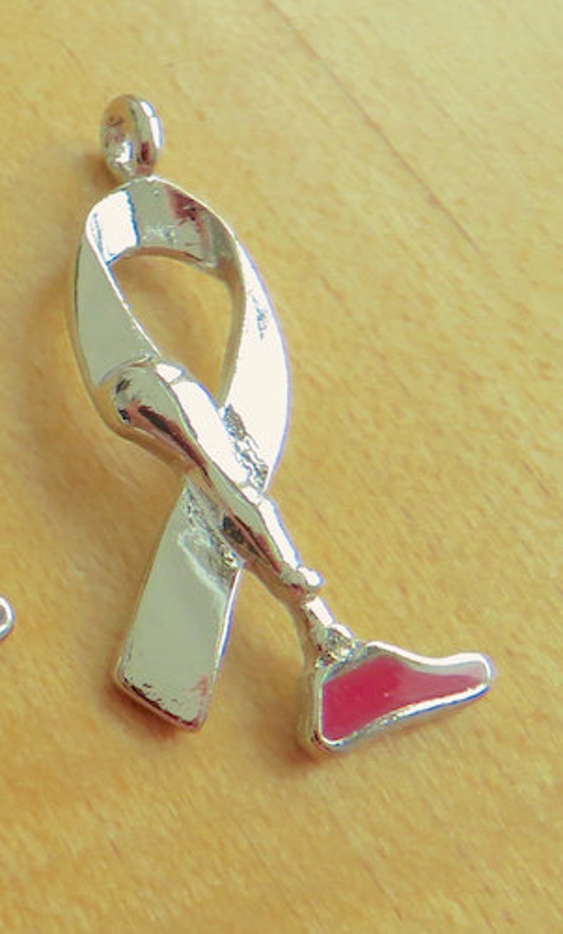 Amputee Awareness KEYCHAIN RING Prosthetic Leg Awareness Limb difference Awareness Pink