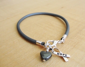 Graues Awareness Armband - (Gummi) Diabetes, Asthma, Allergien, Alpha-1 Antitrypsin Mangel, A1AD, Hirntumor/Gehirne