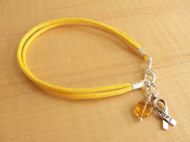 Gold Awareness Bracelet Cotton Pediatric Cancer, Rhabdomyosarcoma, Neuroblastoma & More image 4