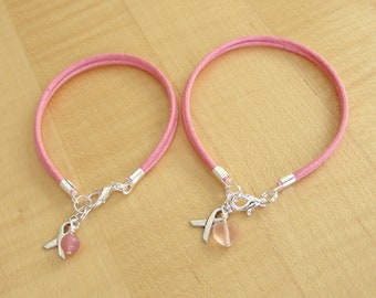 Pink Awareness Bracelet - Cotton - Breast Cancer Awareness
