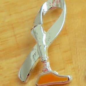 Amputee Awareness KEYCHAIN RING Prosthetic Leg Awareness Limb difference Awareness Orange