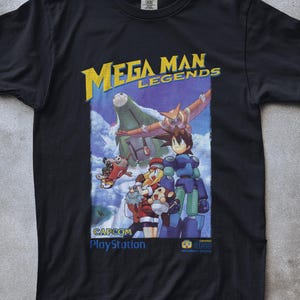 Mega Man Legends "Volnut & Roll" T-shirt | Premium geverfd T-shirt | Retro Capcom PS1-videogame uit 1997 | Comfort Colors 1717