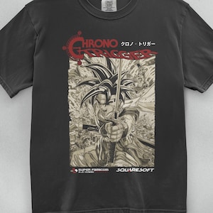 Chrono Trigger "Epoch Seven" T-shirt | Premium plaggfärgad JRPG-t-shirt | 1995 Squaresoft Anime Manga Japan | Komfortfärger 1717