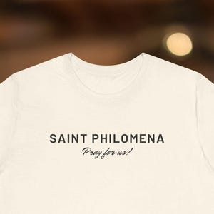 Saint Philomena Prayer Tee | Catholic Gift, Devotional Shirt image 3