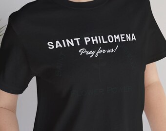 Heiliges Philomena Gebets-T-Stück | Katholisches Geschenk, andächtiges Hemd