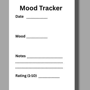 Daily Mood Tracker Printable | Mental Health Journal (A4 PDF Download ...