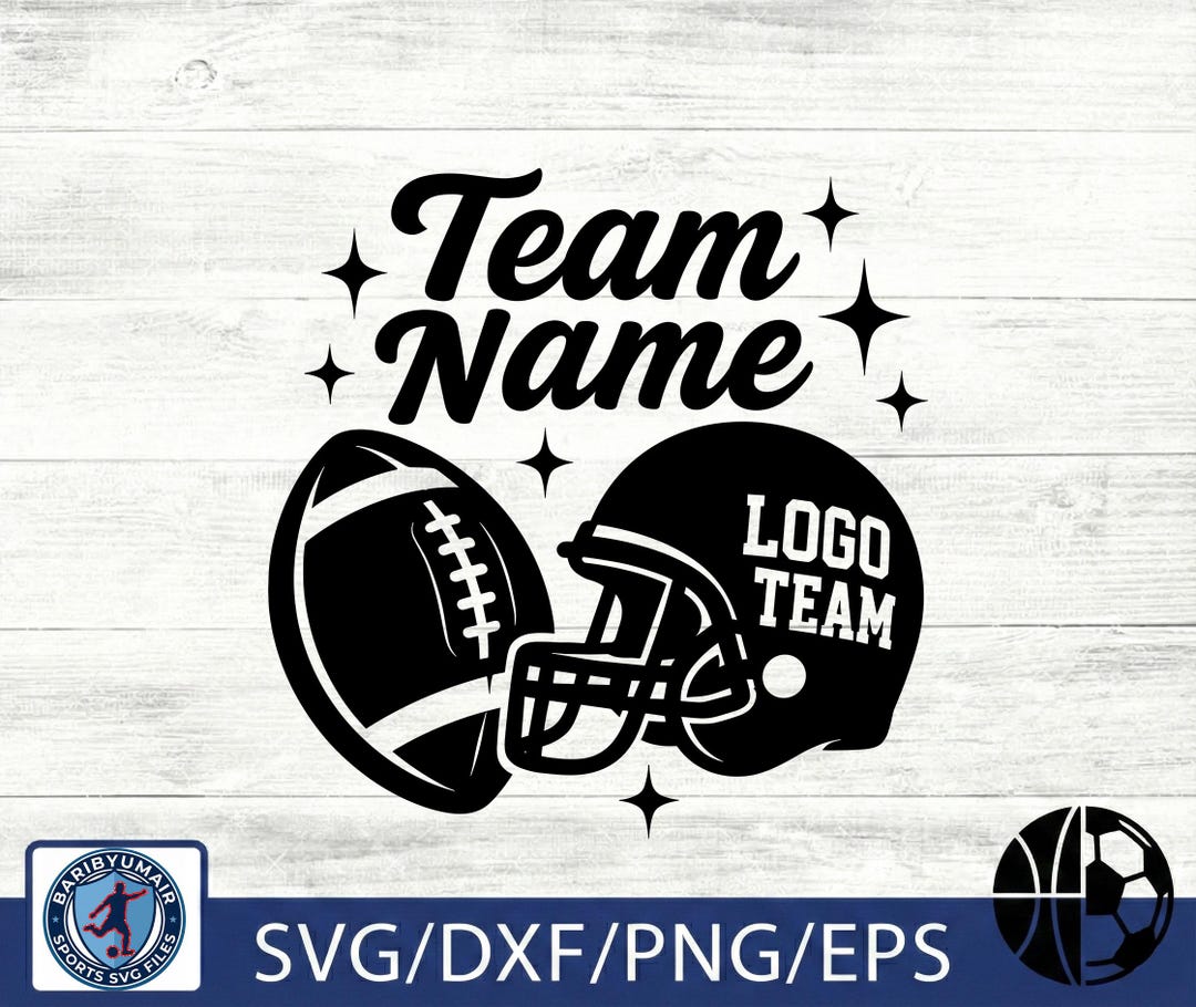 Custom Football Team Logo PNG | Personalized Team Name Helmet Ball ...