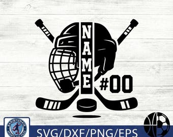 Hockey Mom SVG Nom et numéro personnalisés | Fichier de coupe Cricut de hockey sur glace, chemise pour le jour du match PNG