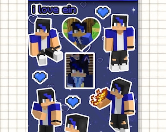Una hoja de pegatinas / Aphmau Minecraft Diaries/MyStreet 4x6 pegatinas de vinilo brillantes