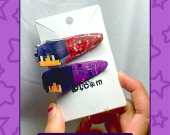 MyStreet Aphmau Minecraft Diaries Horquillas para el pelo hechas a mano / Pasadores personalizados