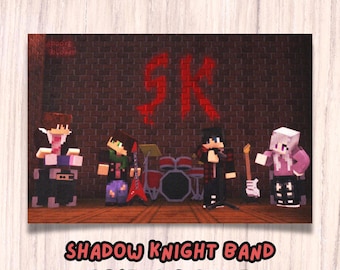 Impresión postal de 4x6 de la banda de rock Aphmau Shadow Knights MyStreet Phoenix Drop High