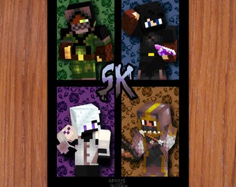 Aphmau Shadow Knights Rock Band 4x6 MyStreet Phoenix Drop High Postcard Print