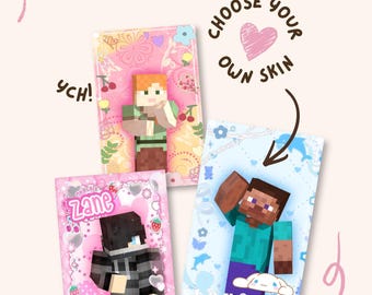 YCH Personalized Custom Character MC Holographic Cards Kpop Inspired Photocard Set Trading Card Art