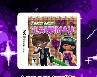 Pegatina de amor de Laurmau / Laurance x Aphmau Minecraft Diaries/MyStreet Pegatinas de vinilo brillantes