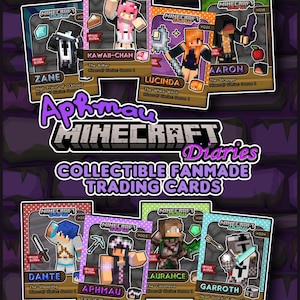 Aphmau Minecraft Diaries Collectible Character Trading Fanmade Cards