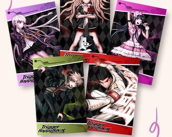 Trigger Happy Havoc Anime Game Kpop Idol Inspired Photocard Set, Holographic Laminated Cards