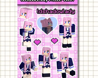 LDShadowLady Lizzie Sticker Sheet | Hermitcraft/Life Series MCYT 4x6 Glossy Decal Vinyl Stickers