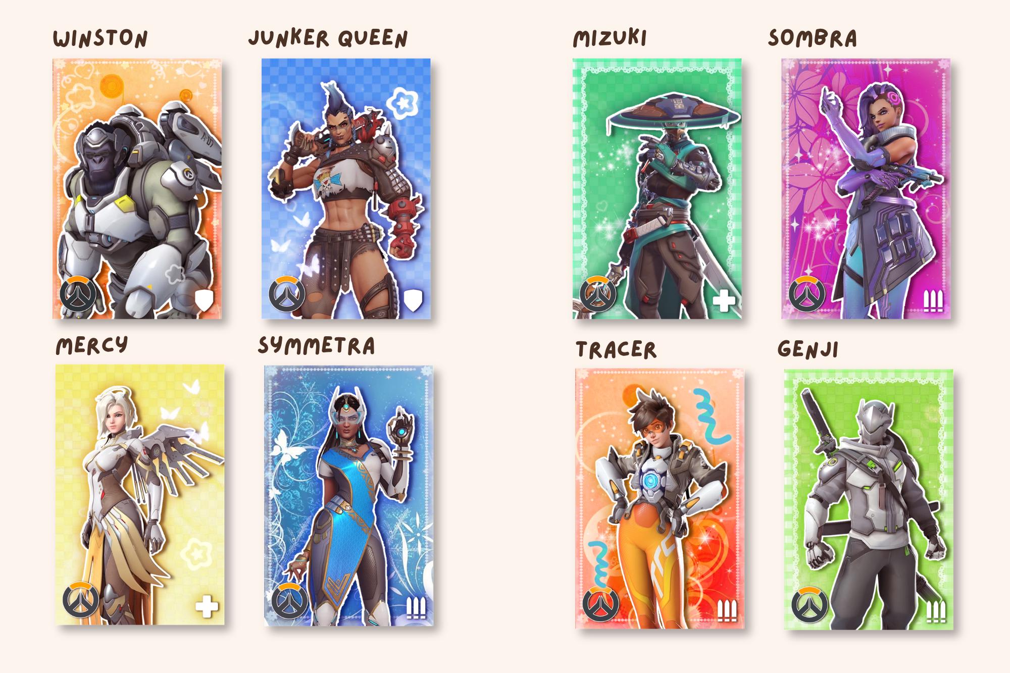 Overwatch Photocards! Hero Gamer Character Kpop Idol Inspired