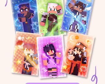 Aphmau My Inner Demons Kpop Idol Inspired Photocard Set, Holographic Laminated Cards MCYT