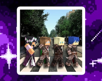 Pegatina Phoenix Drop Abbey Road Guards / Minecraft Diaries / MyStreet Pegatinas de vinilo brillantes