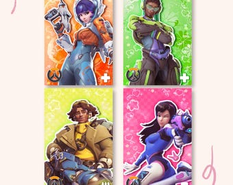 ¡Fototarjetas de Overwatch! Set de fototarjetas inspiradas en personajes de videojuegos, héroes e ídolos del K-pop. Tarjetas laminadas holográficas.