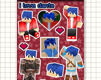 Dante Sticker Sheet | Aphmau MCD Diaries/MyStreet 4x6 Glossy Decal Vinyl Stickers