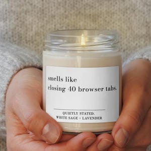 Freitag Abend Kerze | Weiß Salbei Lavendel Soja Wachs Kerze