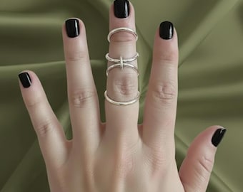 Sterling Silver Arthritis Ring, Adjustable Splint, Joint ring