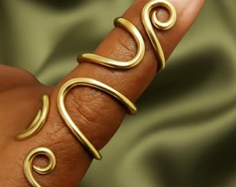 Brass Finger Splint Ring, Adjustable Arthritis Ring, EDS Support