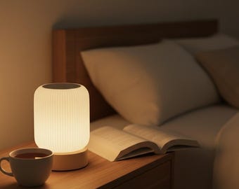 3-in-1 LED Bedside Lamp, Touch Control, USB Rechargeable