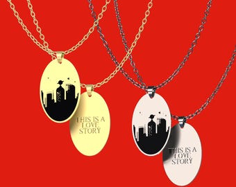 Superman Superbat Pendant Enamel Necklace- Gold & Silver available