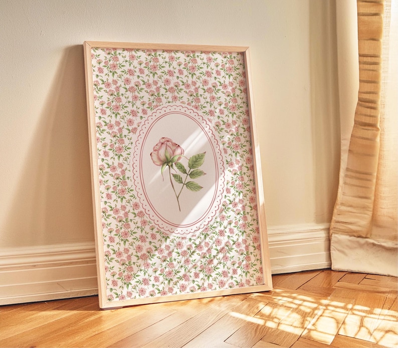 Bunny and Roses Nursery Art Set, Vintage Bunny Gallery Set of 2 ...