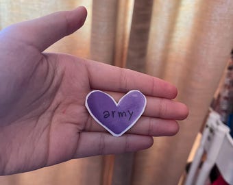 BTS ARMY purple heart sticker