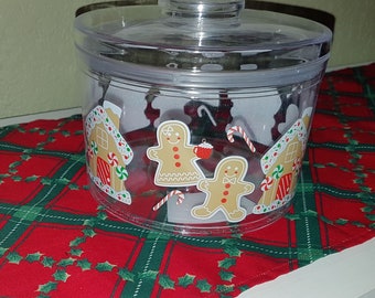 Holiday Cookie Jar of Fresh Baked, Homemade, Natural Dog Treats (Full Pound) - Wheat Free Available