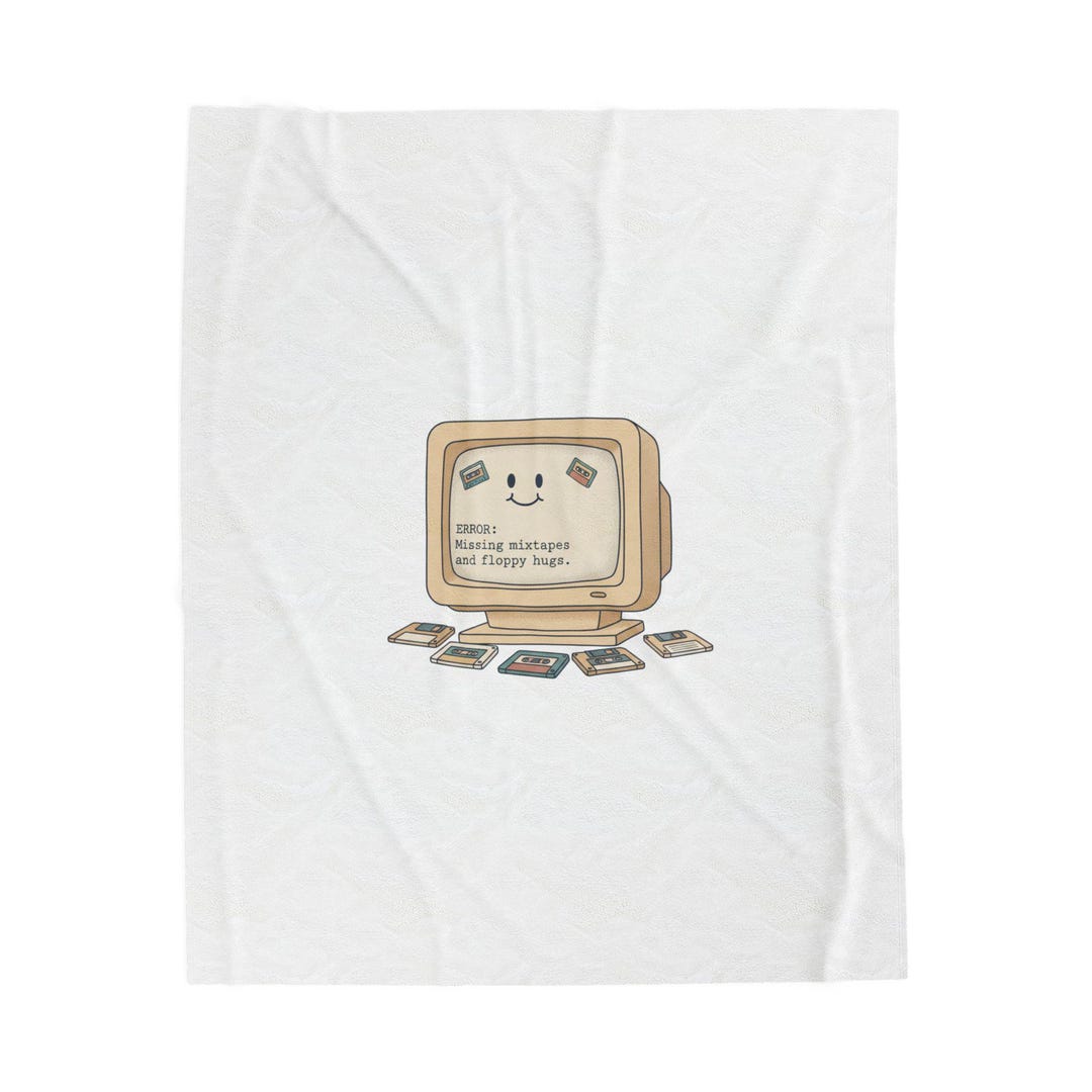 Cute Retro Computer Pixel Art Blanket | Vintage Internet, Cassette Tape ...