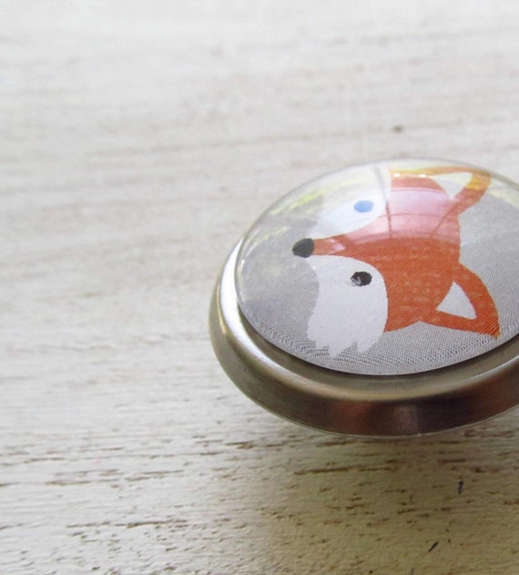 Knobs Pulls Woodland Knob Nursery Decor Animal Fox Dresser Knob