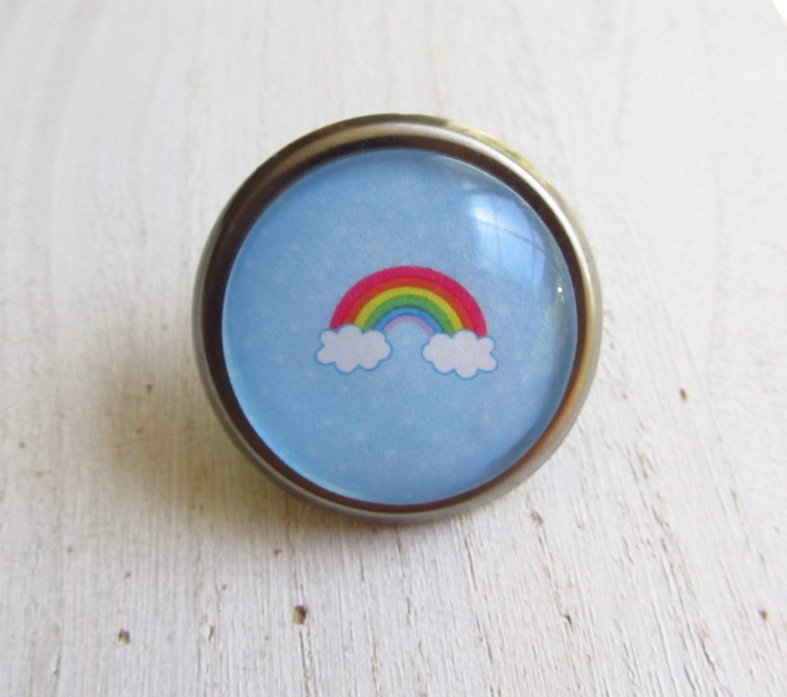 Rainbow Knob Nursery Colorful Knob Dresser Knob Drawer Etsy