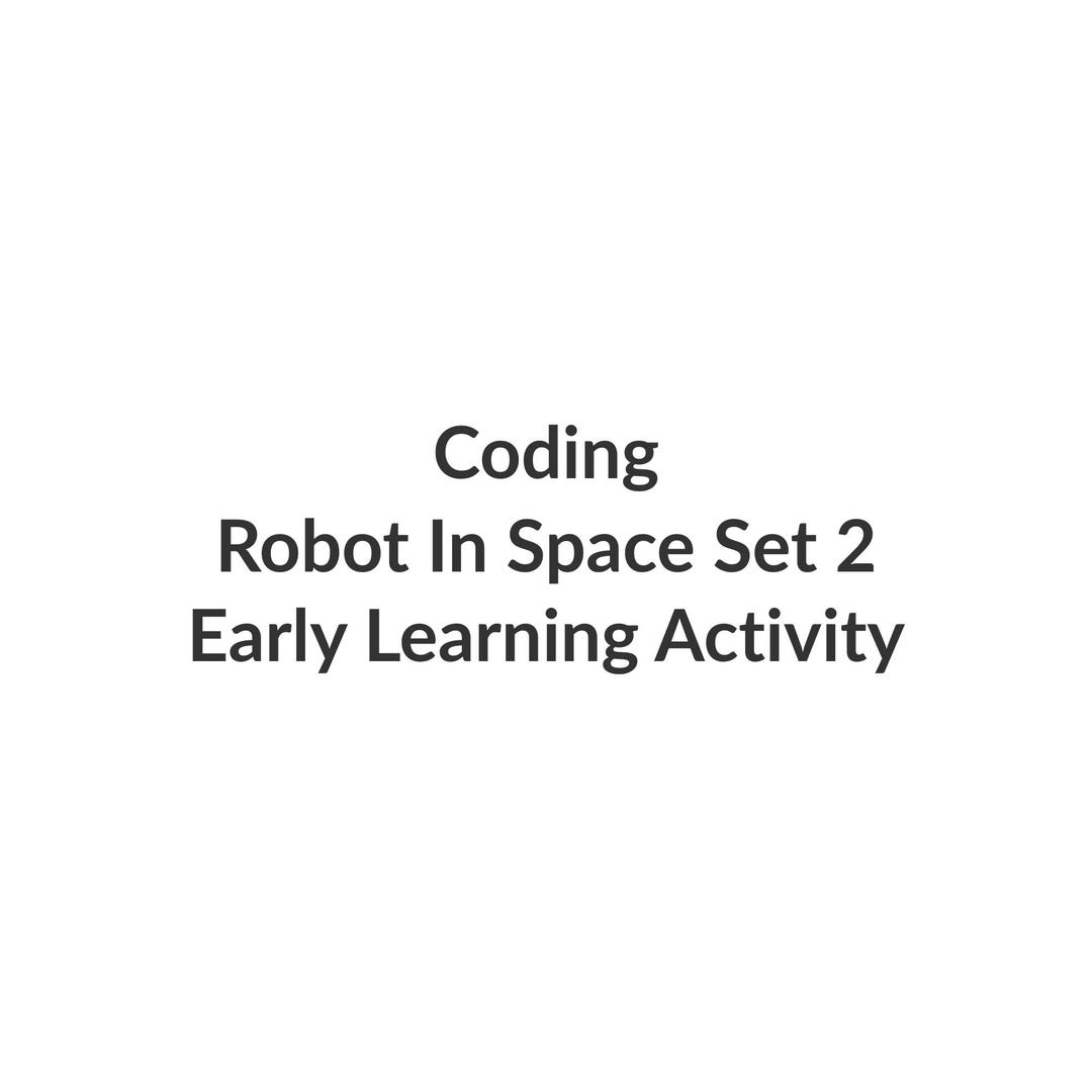 Robot in Space Coding Path Set 2 – Early Learning Activity for Kids - Etsy
