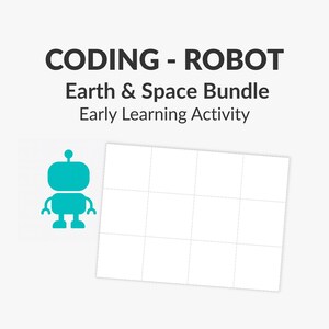 Roboterprogrammierung Mega Bundle - 12 logische Pfad-Aktivitäten mit Wald-, Ozean-, Wetter- und Weltraum-Themen - STEM-Zentren, Frühe Kodierung, K-2