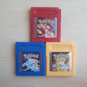 Paquete Pokémon Edición Roja, Azul y Amarilla para Gameboy (alemán) - Módulo Nintendo - funciona y guarda