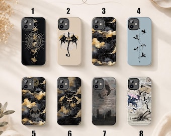 Fourth Wing Dragon Phone Case, Fantasy Art Cover for iPhone, Bookish, Gift for Book Lover, Dragon Phone Case, Dragon Merch