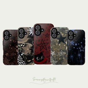 Grunge Star Gothic Phone Case Y2K Emo Cover for iPhone Samsung