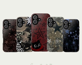 Grunge Star Gothic Phone Case Y2K Emo Cover for iPhone Samsung