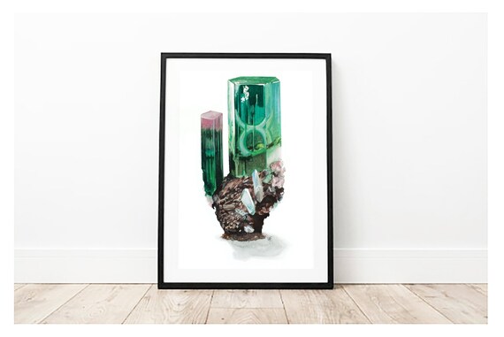 Taurus Zodiac Sign, Astrology Art Print from Original Watercolor Painting, Taurus Season, May Birthday, Star Sign Gift