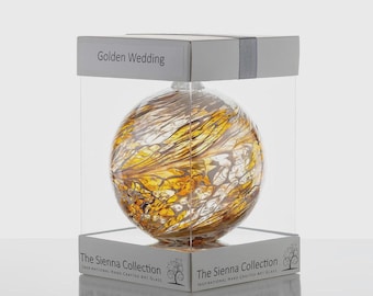 Golden Wedding Anniversary Gift Friendship Ball,50th Wedding Anniversary Friendship Ball 10cm,50th Anniversary Gift for Husband Wife Parents