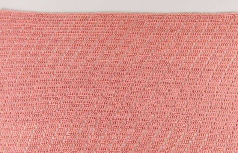 Crochet Baby Blanket 36x36 Infant Girl Blanket Gift Dark Peach Newborn Blanket Soft Baby Boy Blanket
